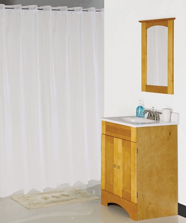 Simple Spaces Homebasix XG-02-FS Shower Curtain Hookless - 70 x 72 in. - Frost