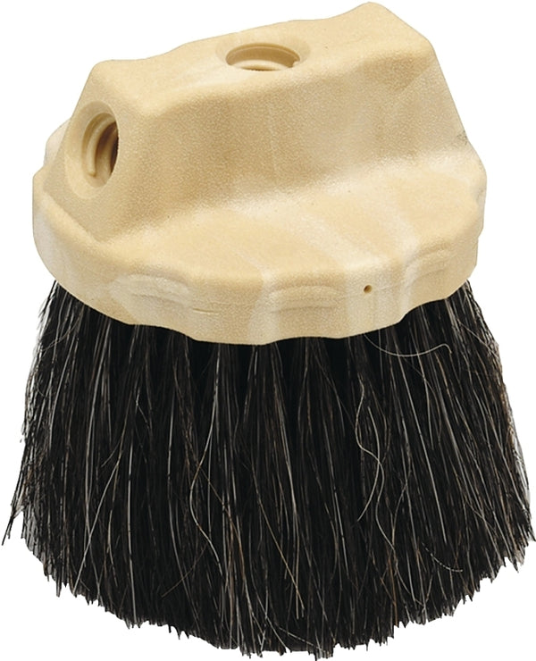 MARSHALLTOWN Single Texture Brushes, 5" Diameter, Horsehair and Polypropylene Bristles, Molded Handgrip, Threaded Center Hole, Threaded Side Hole, Tapered Side Hole, 832