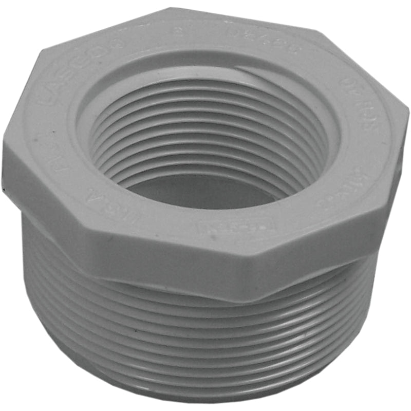 Boshart Industries 439250BC Genova 300 Solvent Weld Pipe Bushing 2 x 1.24 in. MIP x FIP44; PVC