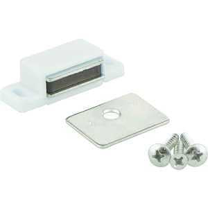 Door Catch, Plastic, White, 2PK
