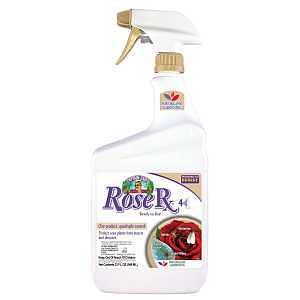 Bonide Rose Rx Multi-Purpose Fungicide, Insecticide and Miticide, 32 oz Ready-to-Use Spray, For Organic Gardening 820