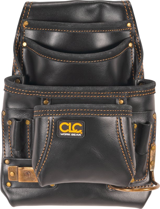 CLC Custom Leathercraft 179354 Carpenter's Nail and Tool Bag Reversed Top Grain, 10 Pocket