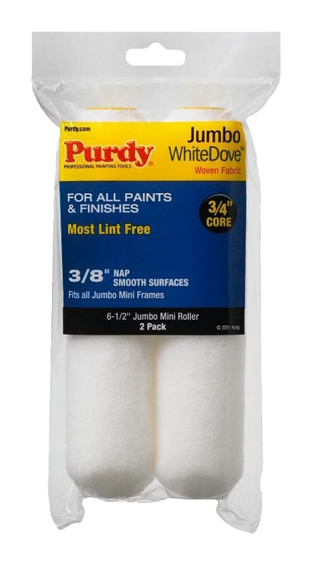 Purdy Jumbo Mini Roller Cover, White Dove, 6-1/2 x 3/8-In., 2-Pk. 14G626012