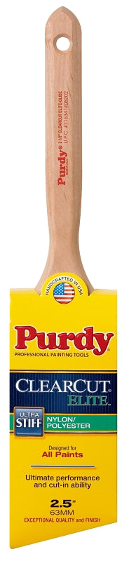 Purdy Clearcut Elite Glide 2-1/2 in. W Angle Nylon Polyester Trim Paint Brush 144152825