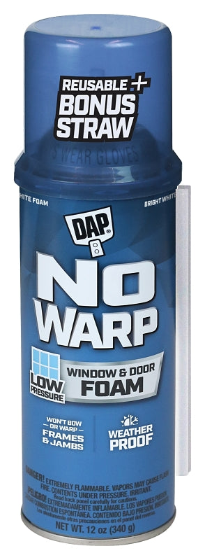 DAP 04000 Touch 'n Foam Warp Window & Door Sealant, 12 Oz, White, 12 Ounces 7565004000