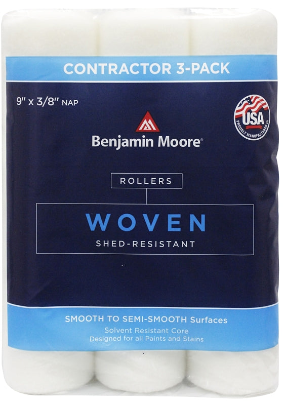 Benjamin Moore Woven 9 in. W X 3/8 in. Regular Roller 3 pk U65694-018