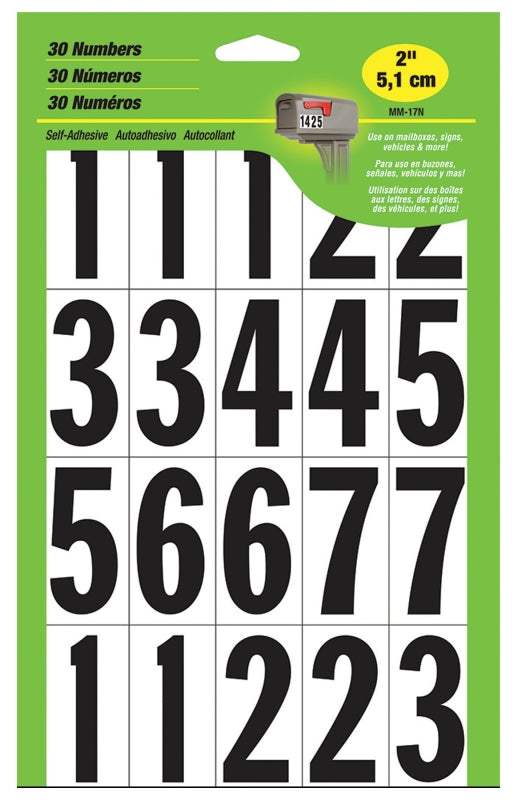 Hy-Ko Black & White Number Set, 2" MM-17N