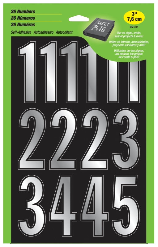 Hy-Ko MM-33N House Number - Silver