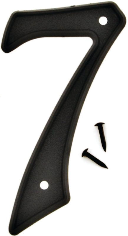 Hy-Ko Products PN-29/7 Plastic House Number 7 (SEVEN) 4" High Black