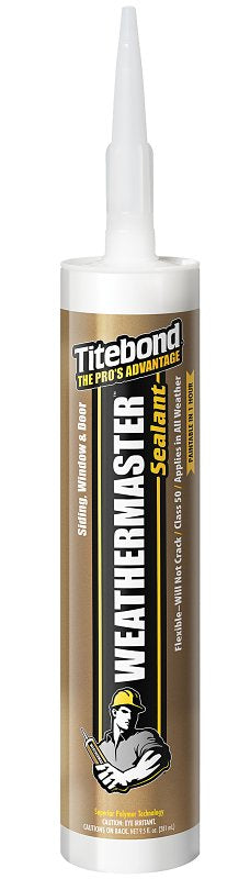 Titebond 43991 Franklin Weather Master Premium Polymer Sealant, 10.1 Oz, Cartridge, Crystal Clear