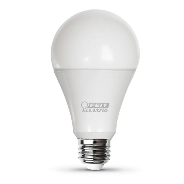 Feit Electric A21 LED Light Bulb, 150W Equivalent, Dimmable, 2605 Lumens, E26 Standard Base, 3000K Bright White, 80 CRI, High Output LED Light Bulb, Damp Rated, 15,000-Hour Lifetime, OM150DM/830/LED