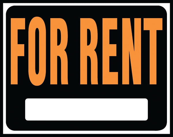 Hy-Ko English For Rent Sign Plastic 15 in. H x 19 in. W SP-102 (10-Pack)