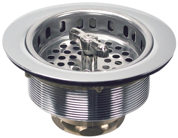 DANCO Twist Tight Kitchen Sink Strainer Assembly, 3-1/2 inch, Stainless Steel, 1-Pack (81077)