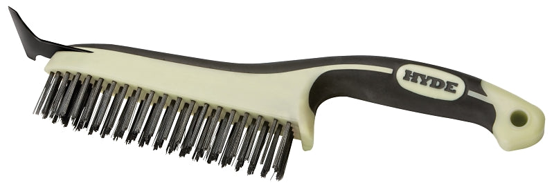 Hyde 46834 MAXXGRIP PRO Wire Brush, 11-3/4-Inch, Black