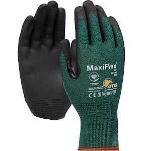 Boss MaxiFlex Cut 34-8743T/XL Seamless Knit Coated Gloves, XL, Reinforced Thumb, Knit Wrist Cuff, Nitrile Coating