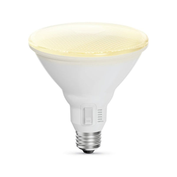Feit Electric PAR38 LED Light Bulb, 90W Equivalent, Dimmable, Color Selectable 6-Way, E26 Medium Base, 90 CRI, 1000 Lumens, Wet Rated Track Light Bulb, 22-Year Lifetime, PAR38DM/6WYCA/2, 2 Pack
