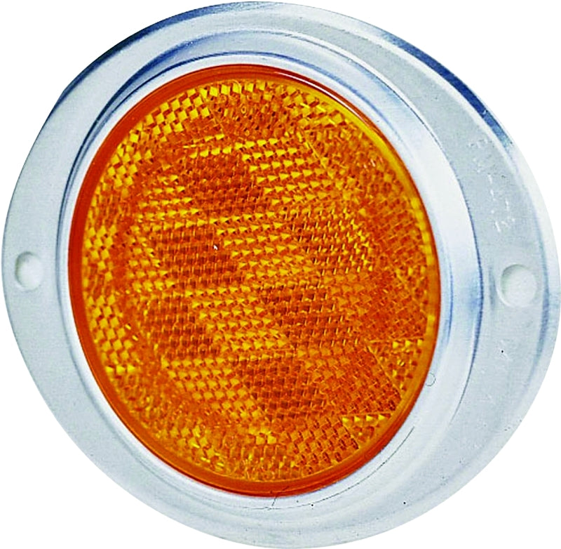 Peterson Manufacturing V472A Amber 3" Aluminum Oval Reflector
