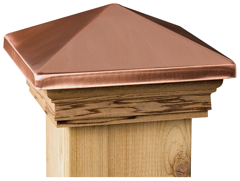 Deckorators 4x4 Victoria Copper High Point Post Cap -Cedar 72217
