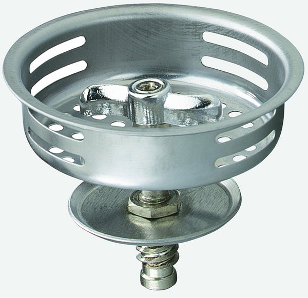 Plumb Pak PP820-34 PlumPak Replacement Basket Strainer with Twist N Lock Post, Stainless Steel, Steel