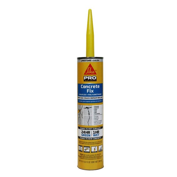 Sikaflex Concrete Fix, Limestone, Elastic sealant sealing cracks and joints, paintable polyurethane , 10.1 fl. Oz 515318