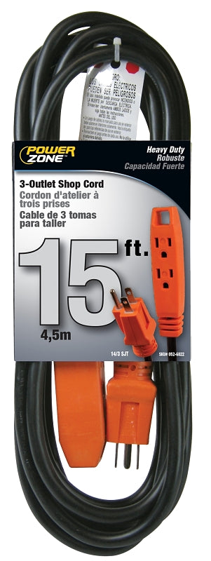 Mintcraft OR890715 Cord Workshop 3out 15', Black/Orange