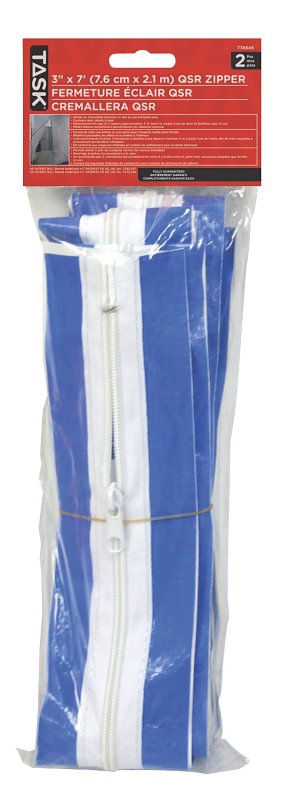 Task Tools T74545 3-Inch by 7-Feet Quick Support Rod Zipper with 2 Zippers