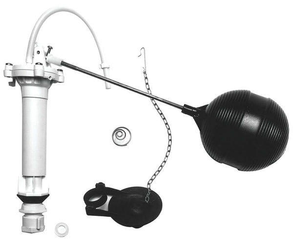 Danco Complete Toilet Repair Kit, Fill Valve, Flapper, Rod, Float Replacement (80816), White
