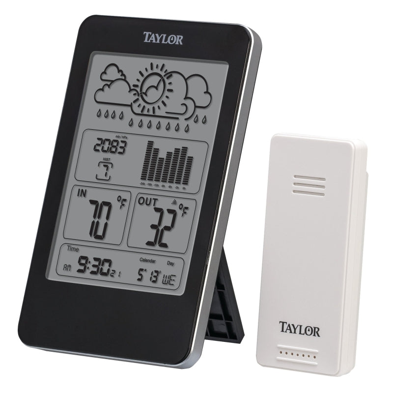 Taylor Precision Products Indoor/Outdoor Digital Thermometer with Barometer & Timer
