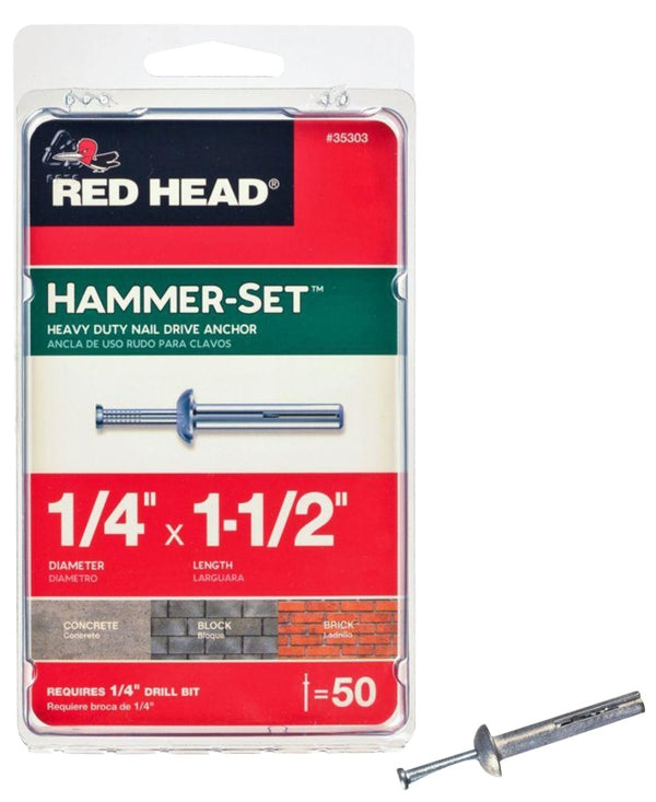 ITW Brands 35303 50PK 1/4x1-1/2 Anchor Steel Zinc