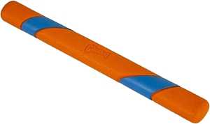 Chuckit! Ultra Fetch Dog Stick for All Breed Sizes - Perfect for Small; Medium; and Large Dogs - Outdoor Fetching Throwing Pet Toy - Made from Durable Rubber - 12 Inches - Orange and Blue