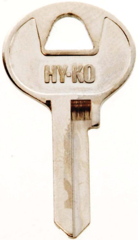 Hy-Ko Products Hy-Ko 11010M2 Key Blank, 1.34 in L x 0.77 in W, Brass, Nickel Plated (10-Pack)