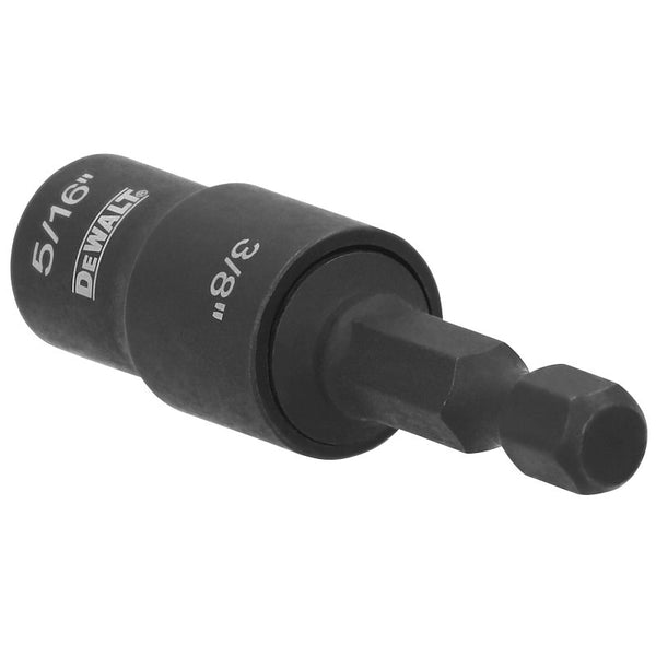 DEWALT FLEXTORQ Socket and Short Extension, SAE, 2 in 1, 5/16 & 3/8 Socket, Double Ended Nut Driver (DWADEND51638)