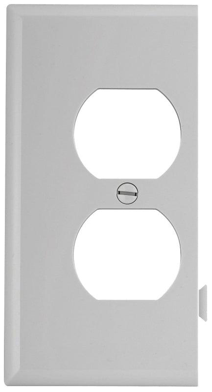 EATON Wiring STE8W Polycarbonate 1-Gang Duplex Receptacle Sectional Mid Size Wall Plate, White