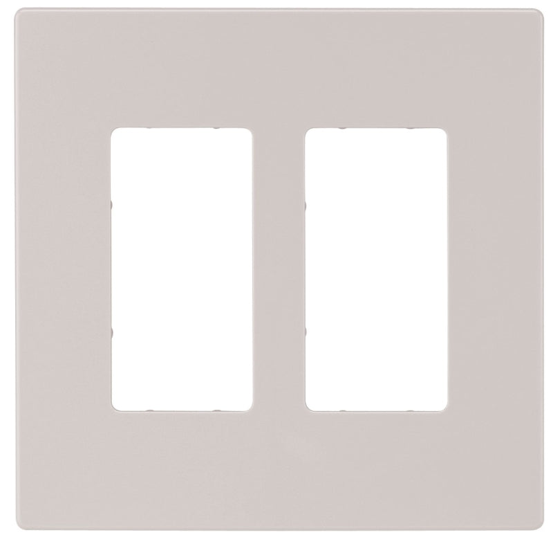 EATON PJS262W Arrow Hart Pjs262 Decorative Screw less Wall Plate, 2 Gang, 4-1/2 In L X 4.56 In W X 0.08 In T, White
