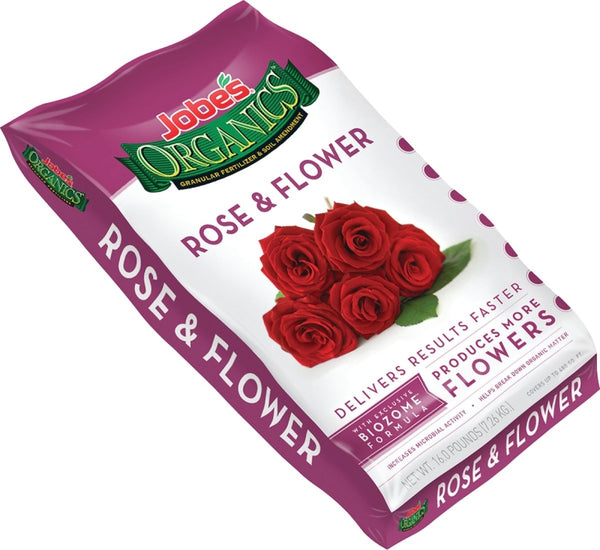 Jobe's Organics 09423, Granular Fertilizer, for Rose & Flower, 16lbs
