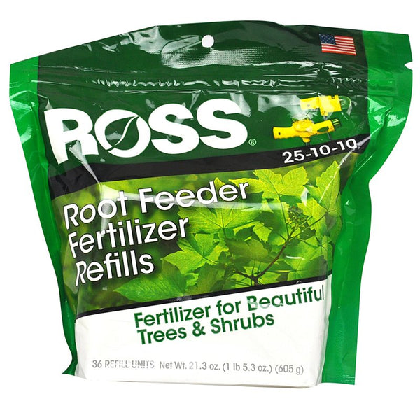 Ross 14636 Root Feeder Fertilizer Refills, Trees and Shrubs, 36 Count, 21 Ounces, White 14666