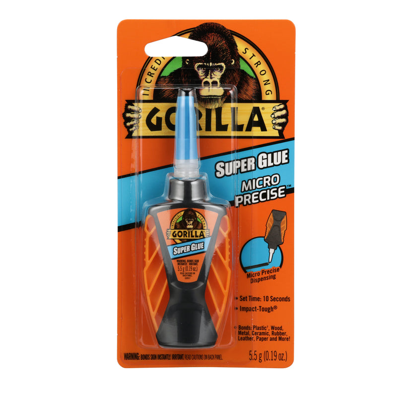 Gorilla Micro Precise Super Glue, 5 Gram, Clear, (Pack of 1)
