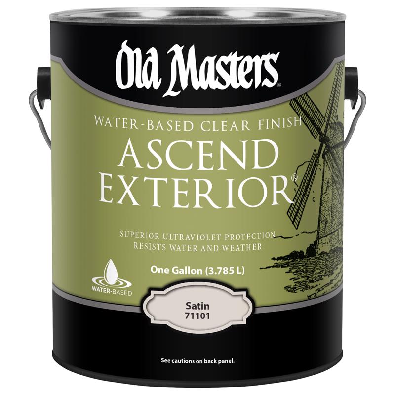 1 gal Old Masters 71101 Clear Ascend Exterior Water-based Finish, Satin