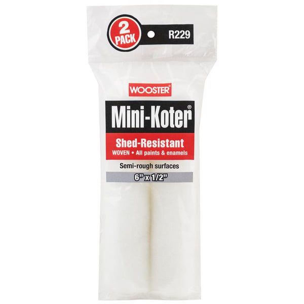 Wooster R229-6 Mini-Koter Woven, 1/2" Nap 6-Inch, 2-Pack