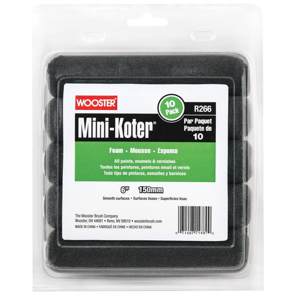 Wooster Mini-KOTER Foam 10-PKMINI RLRS CASE=6 R166-6