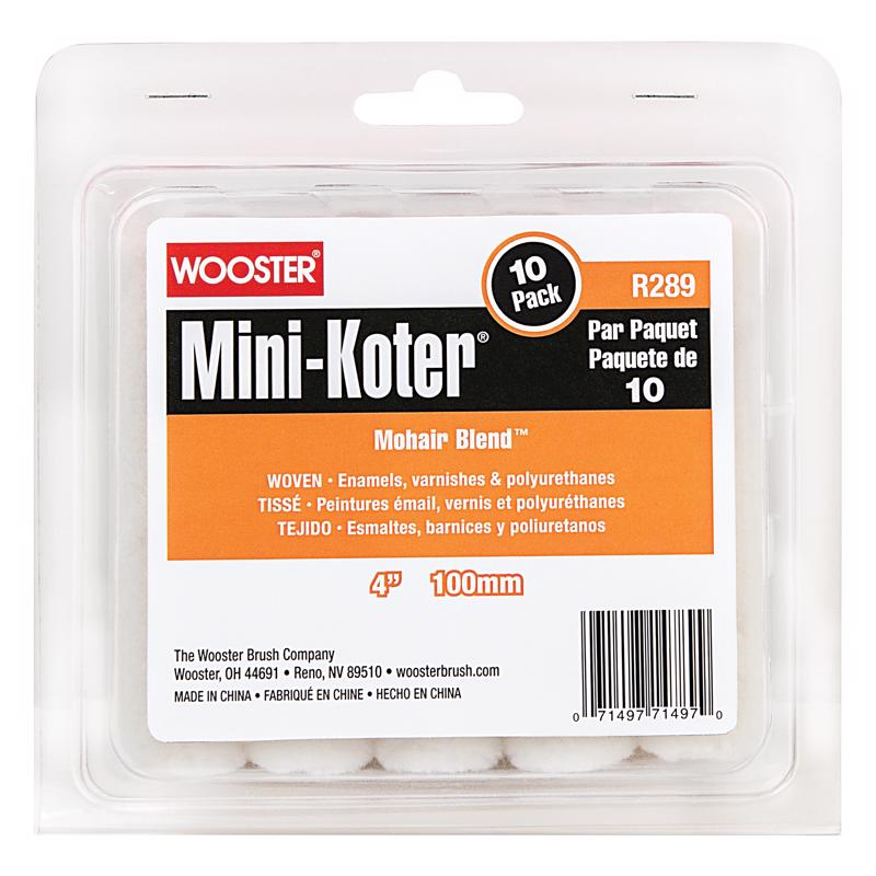 Wooster Brush Mini-Koter R289 4 inch Mini Roller Mohair Blend - 10 Pack