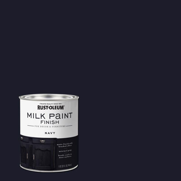 Rust-Oleum 331051 Milk Paint Finish, Quart, Navy, 32 Fl Oz (Pack of 1)