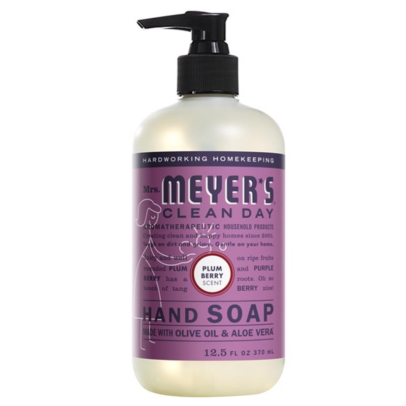 MRS. MEYER'S CLEAN DAY Hand Soap, Plumberry, Made with Essential Oils, 12.5 oz