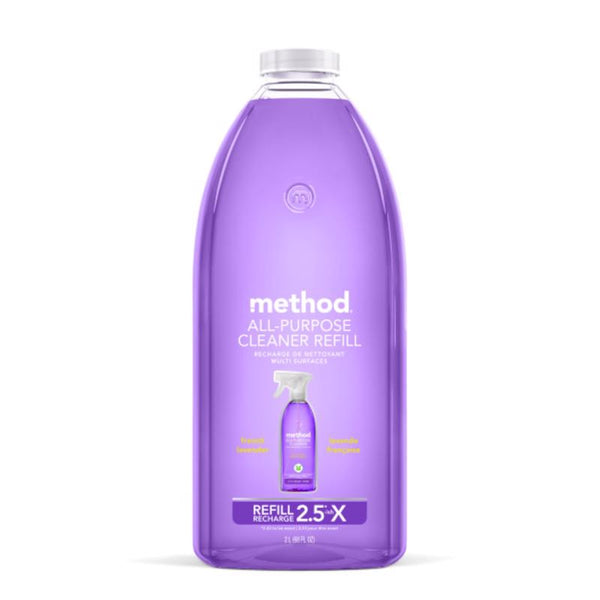 method All-Purpose Cleaner Refill, French Lavender - Cuts Grease & Grime on Counters, Glass, Sealed Wood & Floors, for Kitchen & Bathroom, 68 fl oz 19306