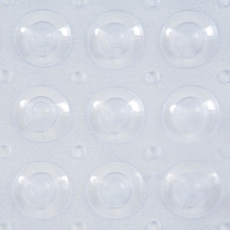 Kenney KN61292 Vinyl Bubble Bath Mat, Shower Mat, Tub Mat with Suction Cups and Drain Holes for Use Inside the Bathroom Shower, 30.75" L x 15.25" W, Clear