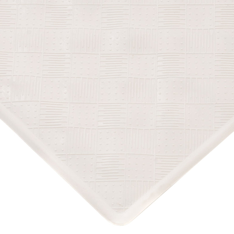 Kenney KN61280 Textured Rubber Bath Mat, Shower Mat, Tub Mat with Suction Cups for Use Inside the Bathroom Shower, 27.5" L x 15.5" W, Off White