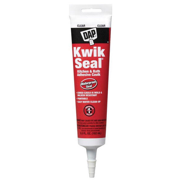 Dap 18008 Kwik Seal Caulk, 5.5-Ounce, Clear 7079818008