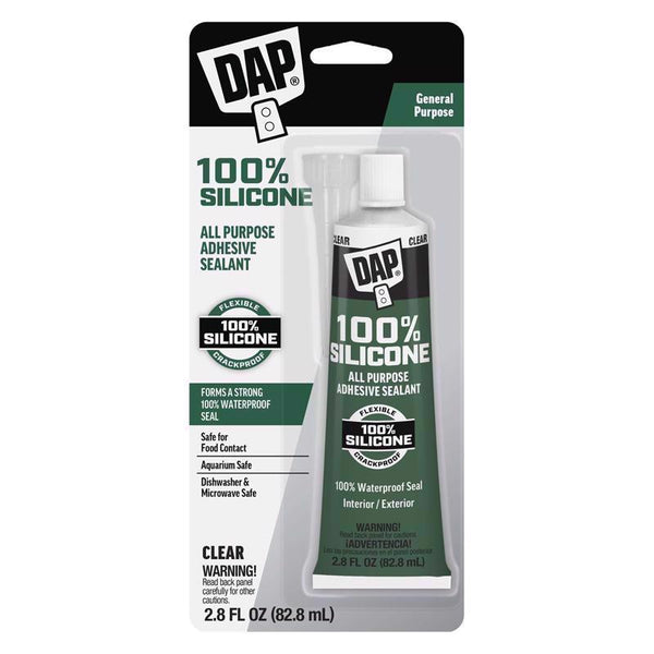 DAP Aquarium Clear Silicone Rubber Sealant 2.8 oz. 7079800755