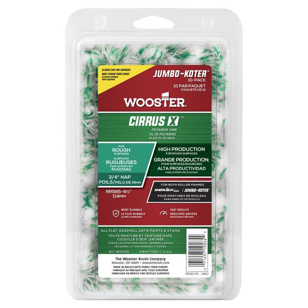 Wooster Brush 1015201 5.75 x 0.75 in. S Jumbo Paint Roller Cover 10 per Pack RR585-4 1/2