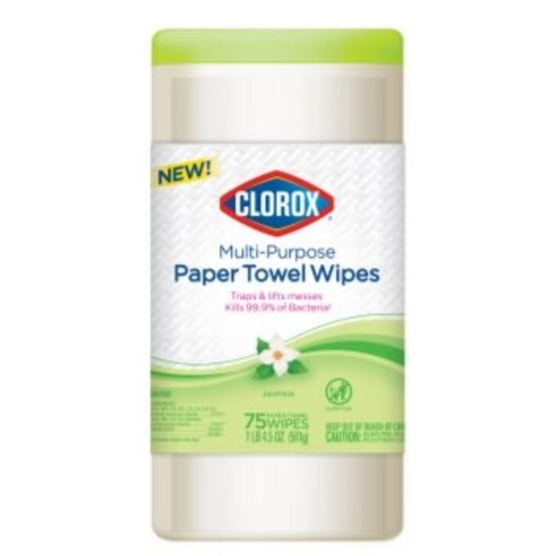 CLOROX Power Pick-Up Cleaning Wipes, Jasmine, 75 Paper Towel Wipes (Pack May Vary)